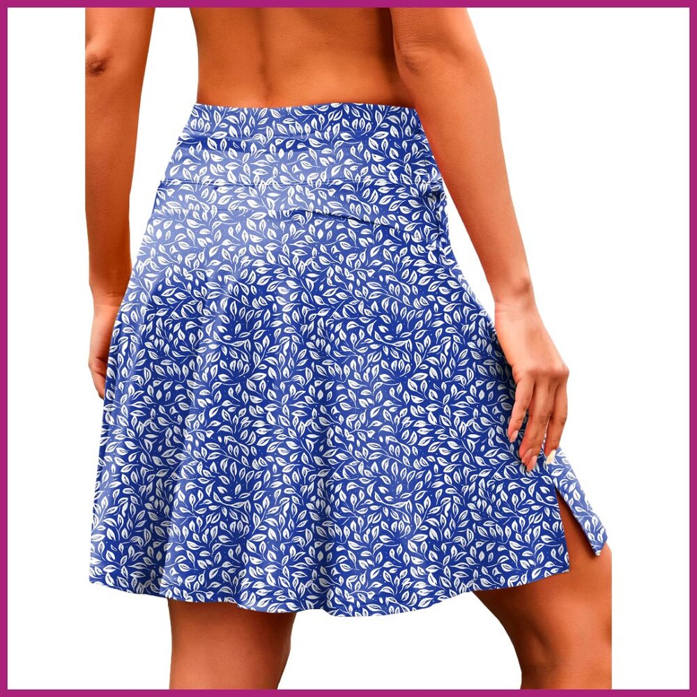 Polyester Athletic Skort With Pockets High Waiste… - image 1